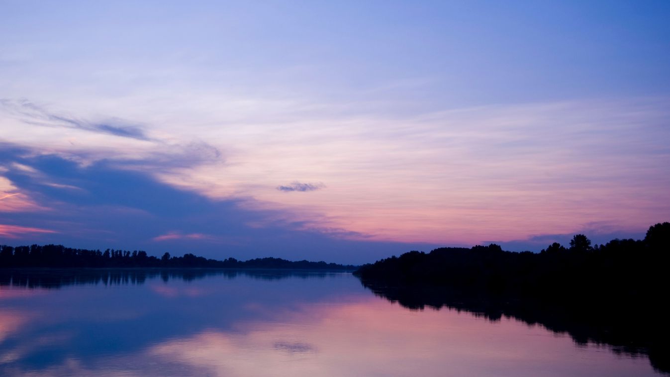 Sunset,On,The,Danube,River,Near,Kalocsa,,Hungary,,Europe