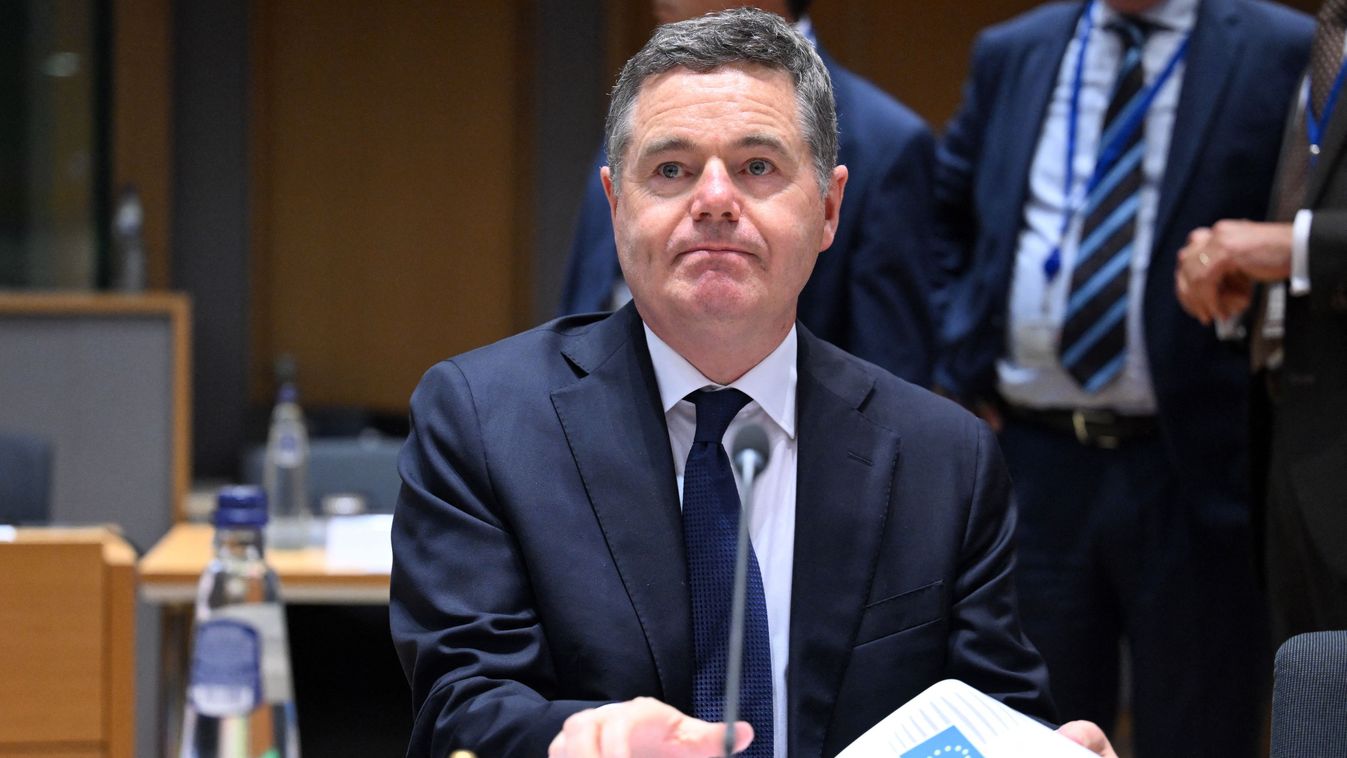 Eurogroup Finance Ministers Meeting in Brussels
BRUSSELS, BELGIUM - MAY 13: President of Eurogroup Paschal Donohoe attends the Eurogroup Finance Ministers Meeting in Brussels, Belgium on May 13, 2024. Dursun Aydemir / Anadolu (Photo by Dursun Aydemir / ANADOLU / Anadolu via AFP)