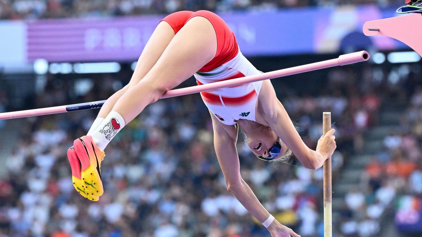 KLEKNER Hanga
Saint-Denis, 2024. augusztus 5.
Klekner Hanga a nõi rúdugrás selejtezõjében a 2024-es párizsi nyári olimpián a saint-denis-i Stade de France olimpia 2024 magyar csapat reményfutam
