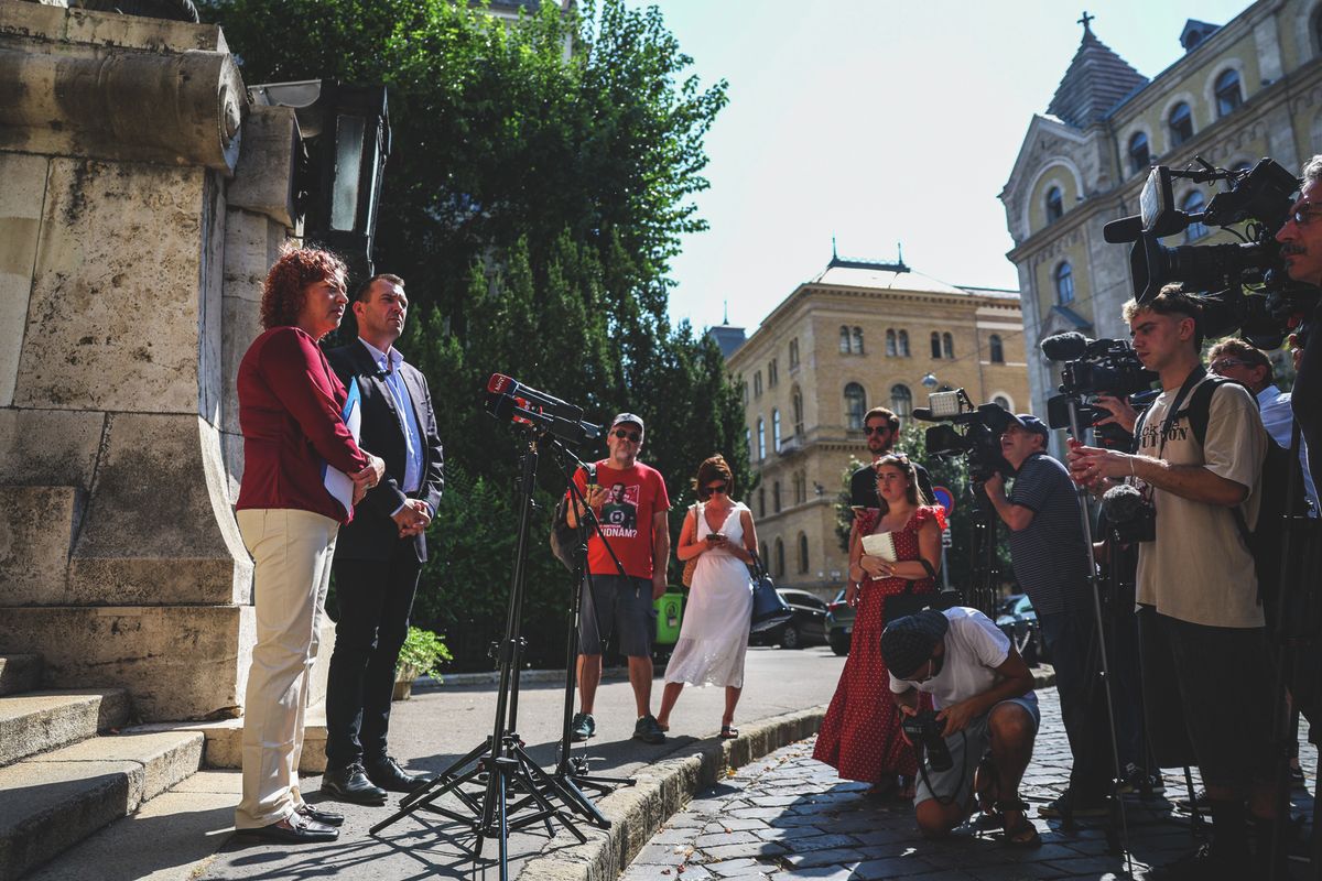 Vadai Ágnes sajtáj. Legfőbb Ügyészség előtt Kiss László ügy