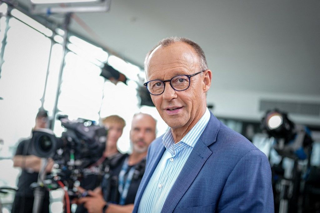 Friedrich Merz, a CDU szövetségi elnöke és a CDU parlamenti képviselőcsoportjának vezetője interjút ad a Sat.1 televízióban.