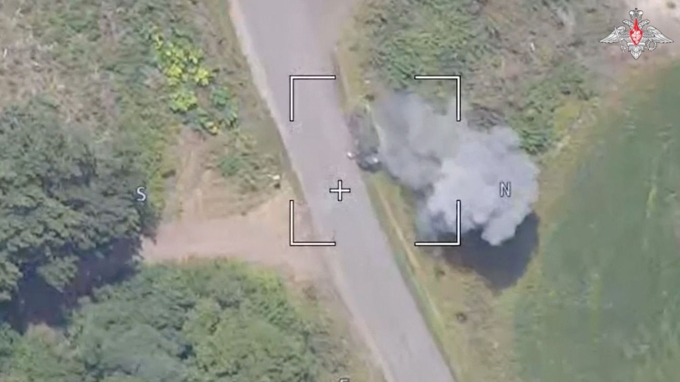 Ukrainian Armed Forces Kozak armored vehicle hit by Lancet munition in Kursk border area
KURSK REGION - AUGUST 15: (----EDITORIAL USE ONLY - MANDATORY CREDIT - ' RUSSIAN MINISTRY OF DEFENSE / HANDOUT' - NO MARKETING NO ADVERTISING CAMPAIGNS - DISTRIBUTED AS A SERVICE TO CLIENTS----) A screen grab captured from a video shows the discovered Ukrainian Armed Forces Kozak armored vehicle, hit by a Lancet loitering munition in the border areas of the Kursk region on August 15, 2024. Russian Ministry of Defense / Handout / Anadolu (Photo by Russian Ministry of Defense / Ha / ANADOLU / Anadolu via AFP)