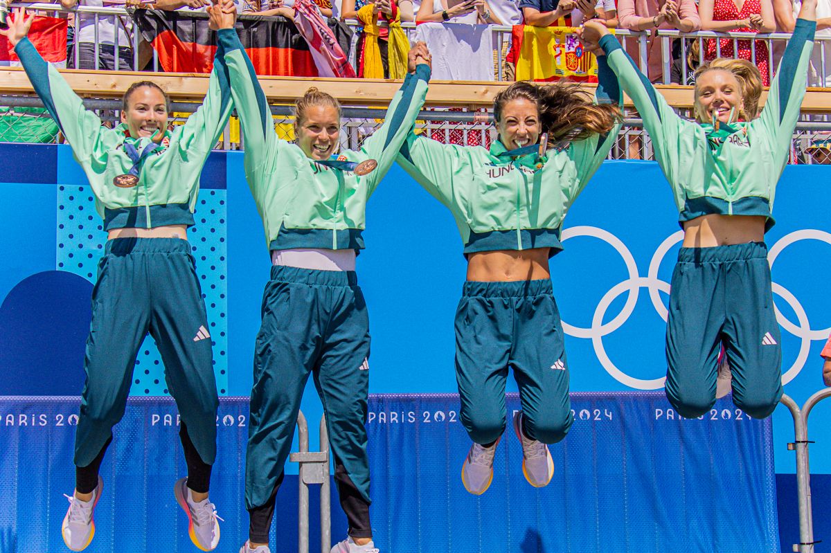 Fojt Sára Pupp Noémi Csipes Tamara Gazsó Alida Dóra kajak négyes bronzérem olimpia Kozák Danuta nélkül