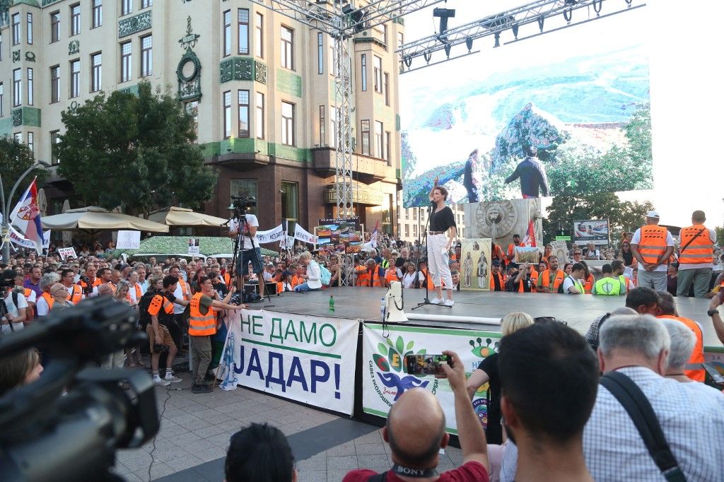 Demonstration in Serbia against a lithium mining project