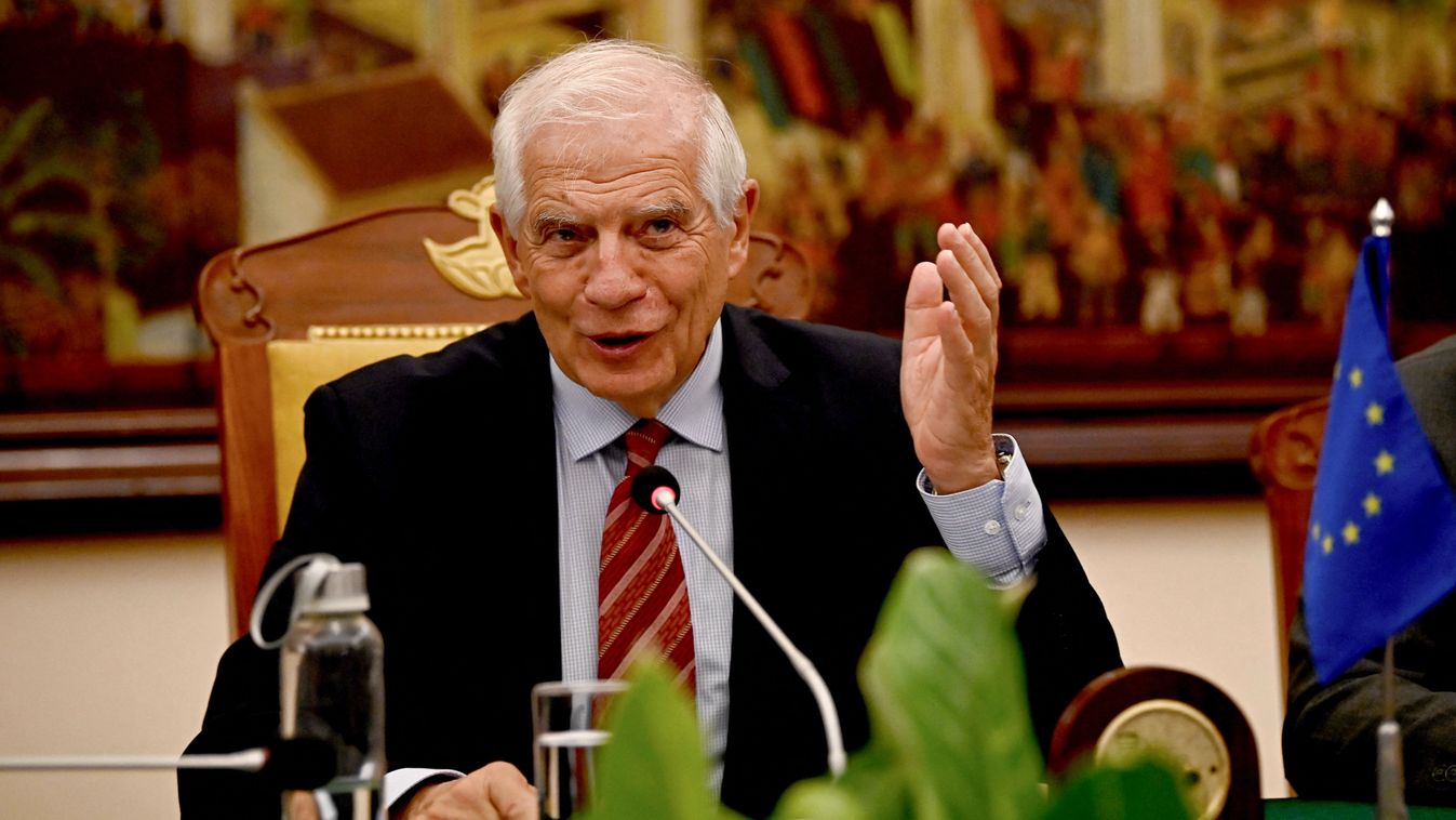 High Representative of the European Union for Foreign Affairs and Security Policy Josep Borrell speaks during a meeting with Vietnam's Foreign Minister Bui Thanh Son (not pictured) at the Government Guest House in Hanoi on July 30, 2024. (Photo by Nhac NGUYEN / AFP)