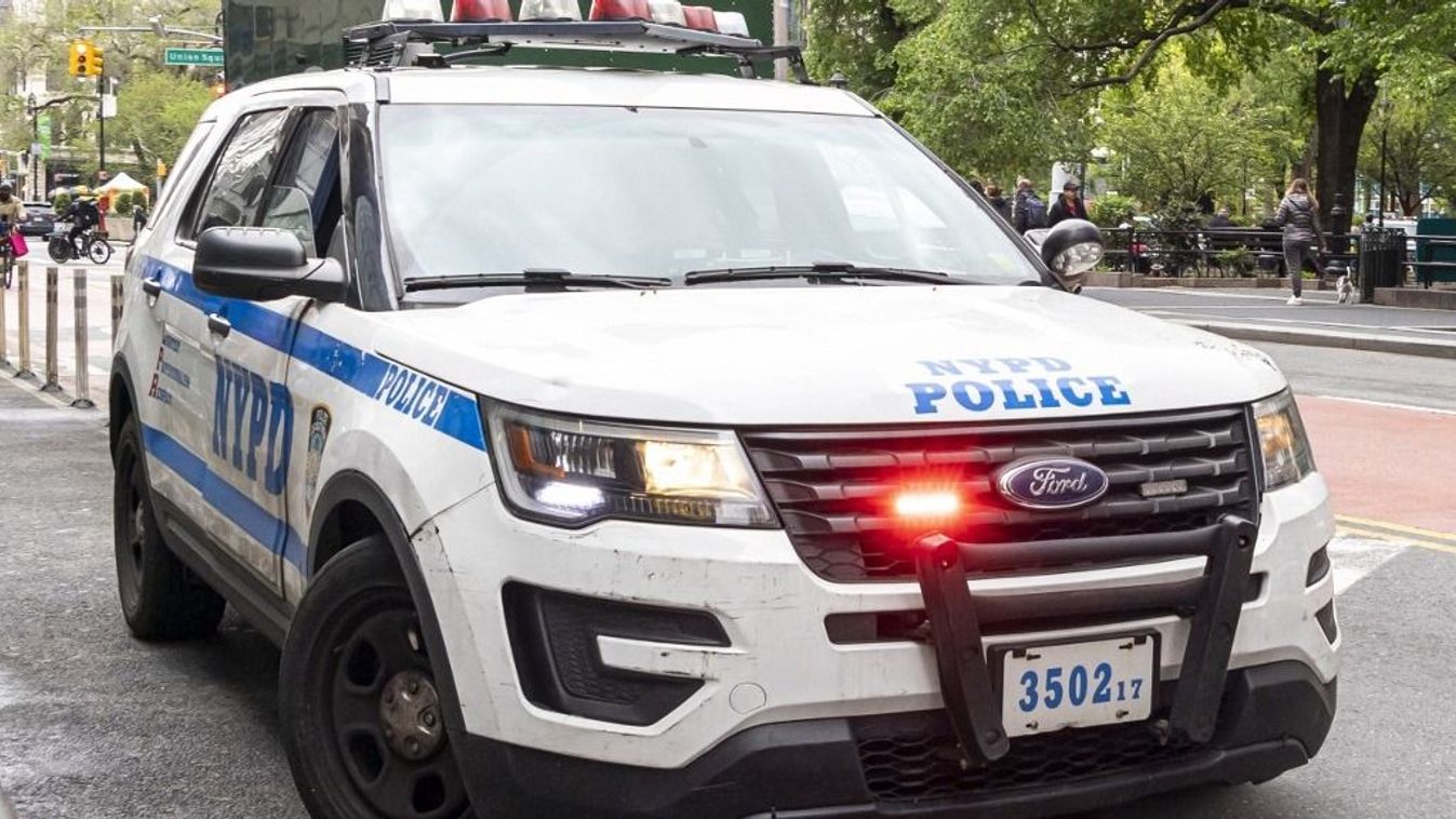 NYPD Vehicles In Union Square NYC