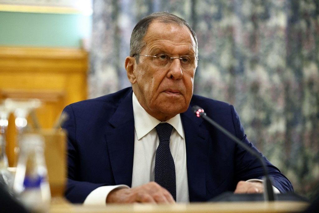 Szergej Lavrov orosz külügyminiszter találkozik jemeni kollégájával Moszkvában 2024. augusztus 27-én.