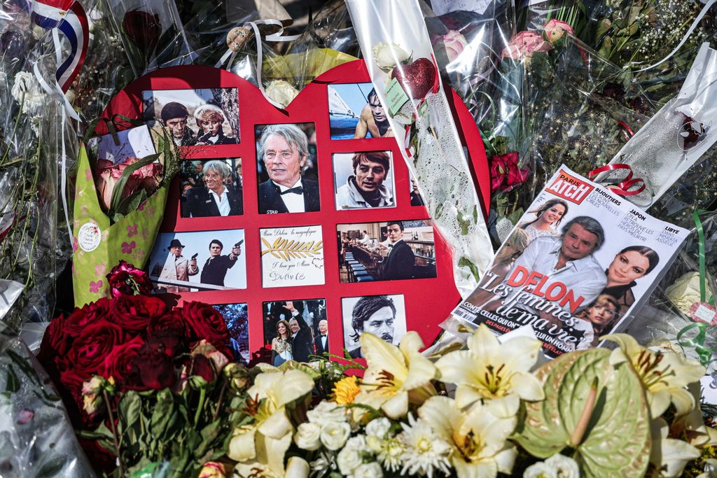 Funeral of French movie icon Alain Delon 