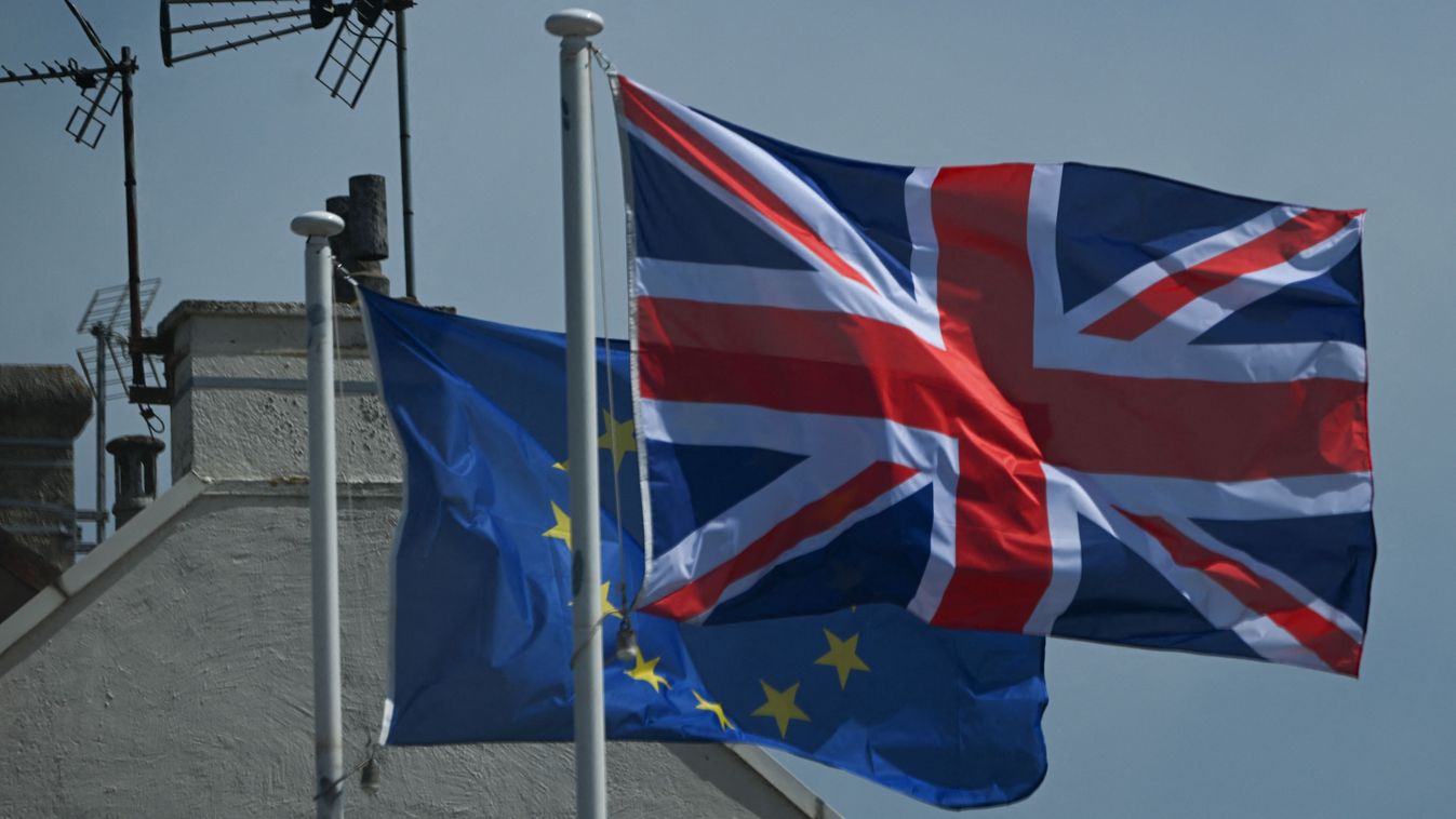 Normandy Prepares To Honor 80th D-Day Anniversary
SAINT-AUBIN-SUR-MER, FRANCE - JUNE 03: 
A British flag and a European flag are seen along the sea promenade in Saint-Aubin-sur-Mer, Normandy, France, on June 03, 2024.
In anticipation of the 80th anniversary of the D-Day landing on June 6, Normandy is organizing numerous events at key locations including the five D-Day landing beaches, Pegasus Bridge, Sainte-Mère-Église, Pointe du Hoc, and various small towns and villages along the coast. (Photo by Artur Widak/NurPhoto) (Photo by Artur Widak / NurPhoto / NurPhoto via AFP)