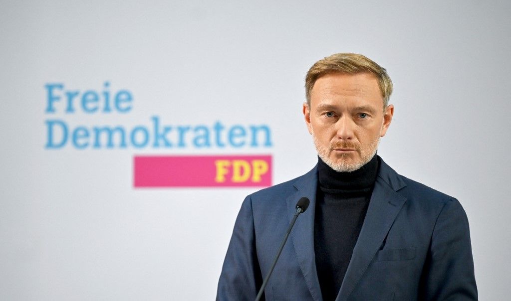 Christian Lindner (FDP), szövetségi pénzügyminiszter és az FDP szövetségi elnöke nyilatkozik a brandenburgi tartományi választások után