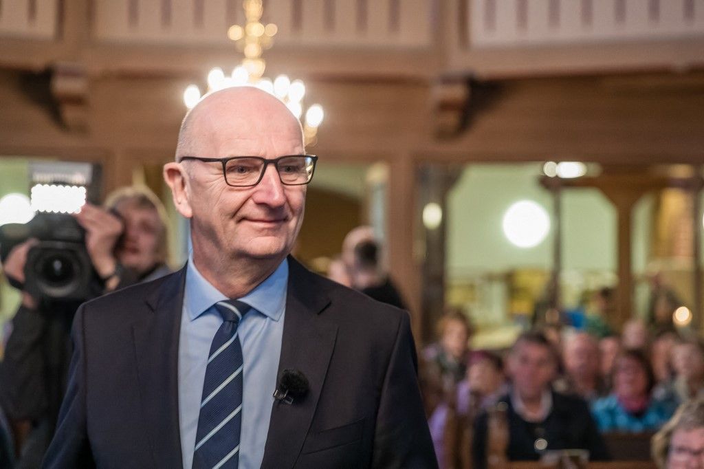 Dietmar Woidke (SPD), Brandenburg miniszter elnöke részt vesz egy istentiszteleten a drachhauseni templomban