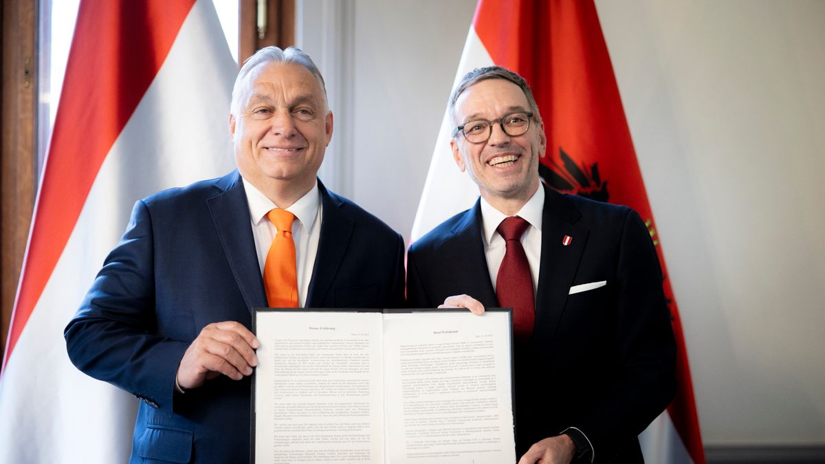 Közös nyilatkozatot írt alá Orbán Viktor és Herbert Kickl Bécsben