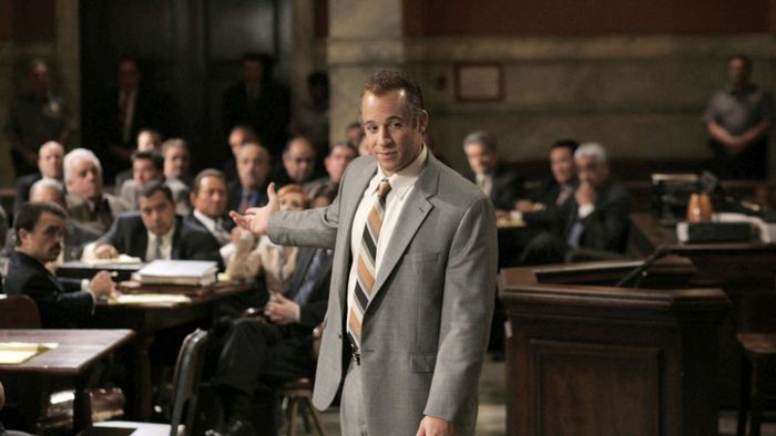 Jugez moi coJugez moi coupable
Find me guilty
2006
Real  Sidney Lumet
Vin Diesel.
COLLECTION CHRISTOPHEL © BDE Entertainment / MHF Zweite Academy Film (Photo by BDE Entertainment / MHF Zweite A / Collection Christophel / Collection ChristopheL via AFP)upable