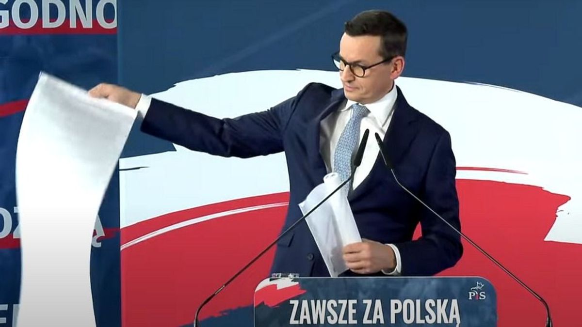 Morawiecki keményen bírálta Tusk kormányzását: „Száz ígéretet tettek száz napra, de háromszáz nap telt el és háromszáz hazugság”