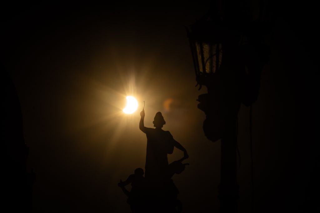 Argentina Eclipse
The moon passes the sun during an annular solar eclipse in Buenos Aires, Argentina, on October 2, 2024. (Photo by Matias Baglietto/NurPhoto) (Photo by Matías Baglietto / NurPhoto / NurPhoto via AFP)