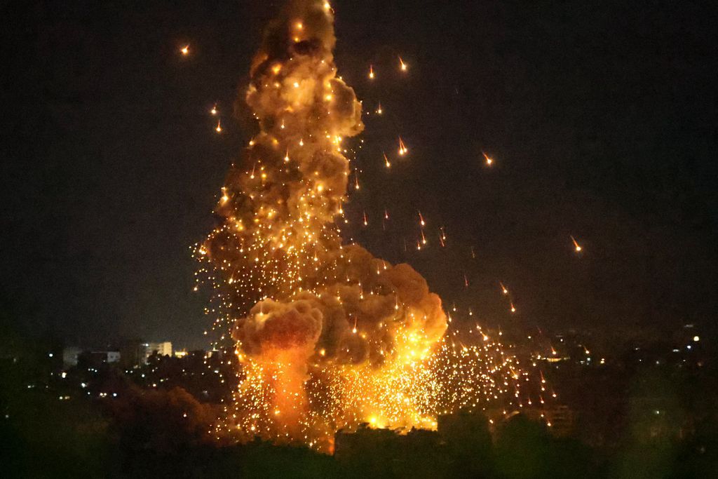 Smoke rises from the site of an Israeli airstrike that targeted a neighborhood in Beirut’s southern suburb late October 6, 2024. (Photo by STRINGER / AFP) / “The erroneous mention[s] appearing in the metadata of this photo has been modified in AFP systems in the following manner: [STRINGER] instead of Anagha NAIR]. Please immediately remove the erroneous mention[s] from all your online services and delete it (them) from your servers. If you have been authorized by AFP to distribute it (them) to third parties, please ensure that the same actions are carried out by them. Failure to promptly comply with these instructions will entail liability on your part for any continued or post notification usage. Therefore we thank you very much for all your attention and prompt action. We are sorry for the inconvenience this notification may cause and remain at your disposal for any further information you may require.”