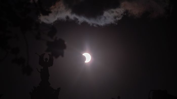 Argentina Eclipse
The moon passes the sun during an annular solar eclipse in Buenos Aires, Argentina, on October 2, 2024. (Photo by Matias Baglietto/NurPhoto) (Photo by Matías Baglietto / NurPhoto / NurPhoto via AFP)