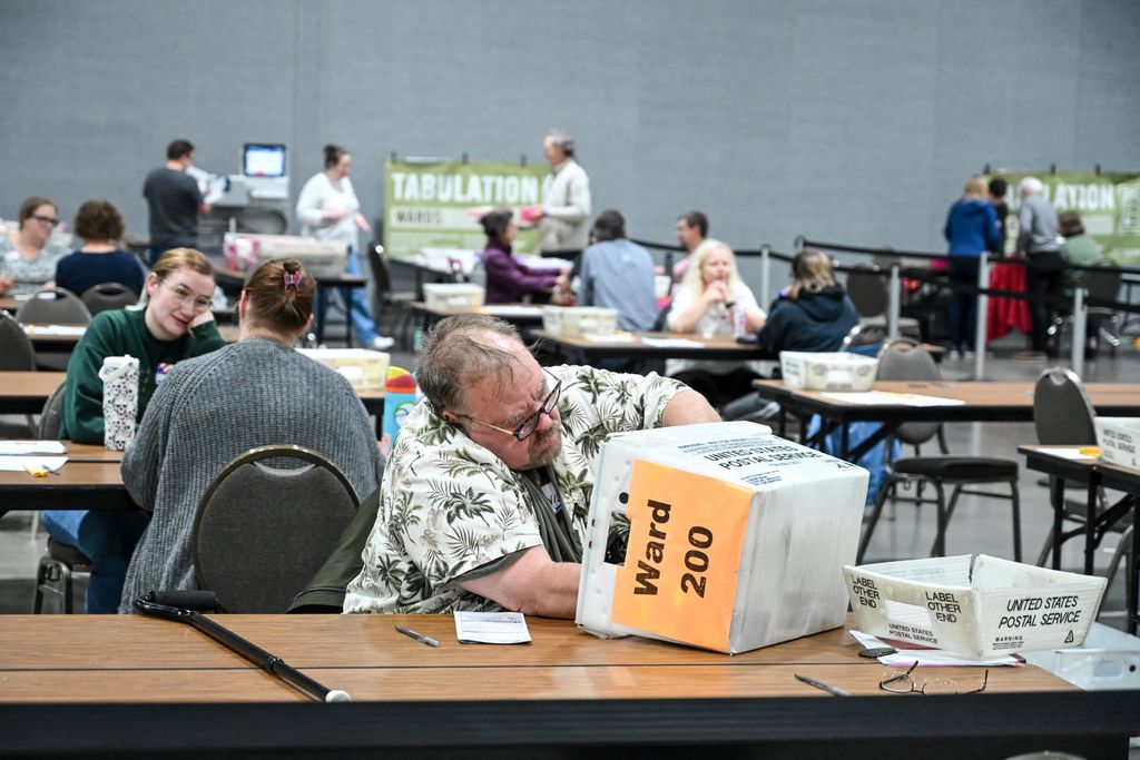 Milwaukee election officials process and count ballots in Milwaukee, Wisconsin, on Election Day, November 5, 2024. (Photo by Alex Wroblewski / AFP)