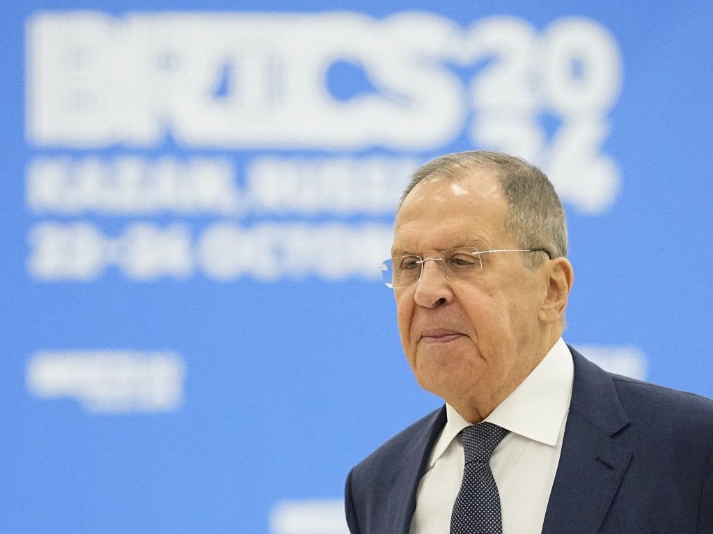 Szergej Lavrov orosz külügyminiszter 2024. október 24-én a kazanyi BRICS-csúcson