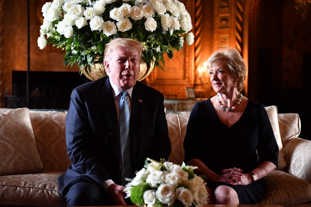 Donald Trump és  Linda McMahon