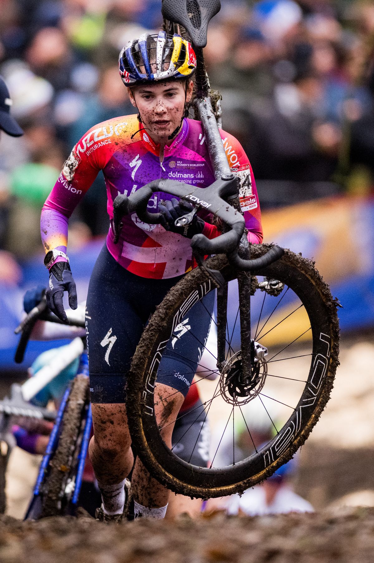 Hungarian Vas Blanka terepkerékpár világkupa dobogó in action during the women's elite race of the World Cup cyclocross cycling event in Gavere on Thursday 26 December 2024, stage 7 (out of 12) of the UCI World Cup competition. BELGA PHOTO JASPER JACOBS (Photo by JASPER JACOBS / BELGA MAG / Belga via AFP)