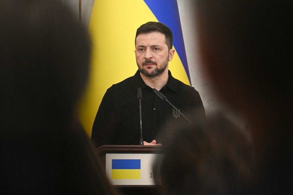 Volodimir Zelenszkij ukrán elnök (Fotó: AFP)