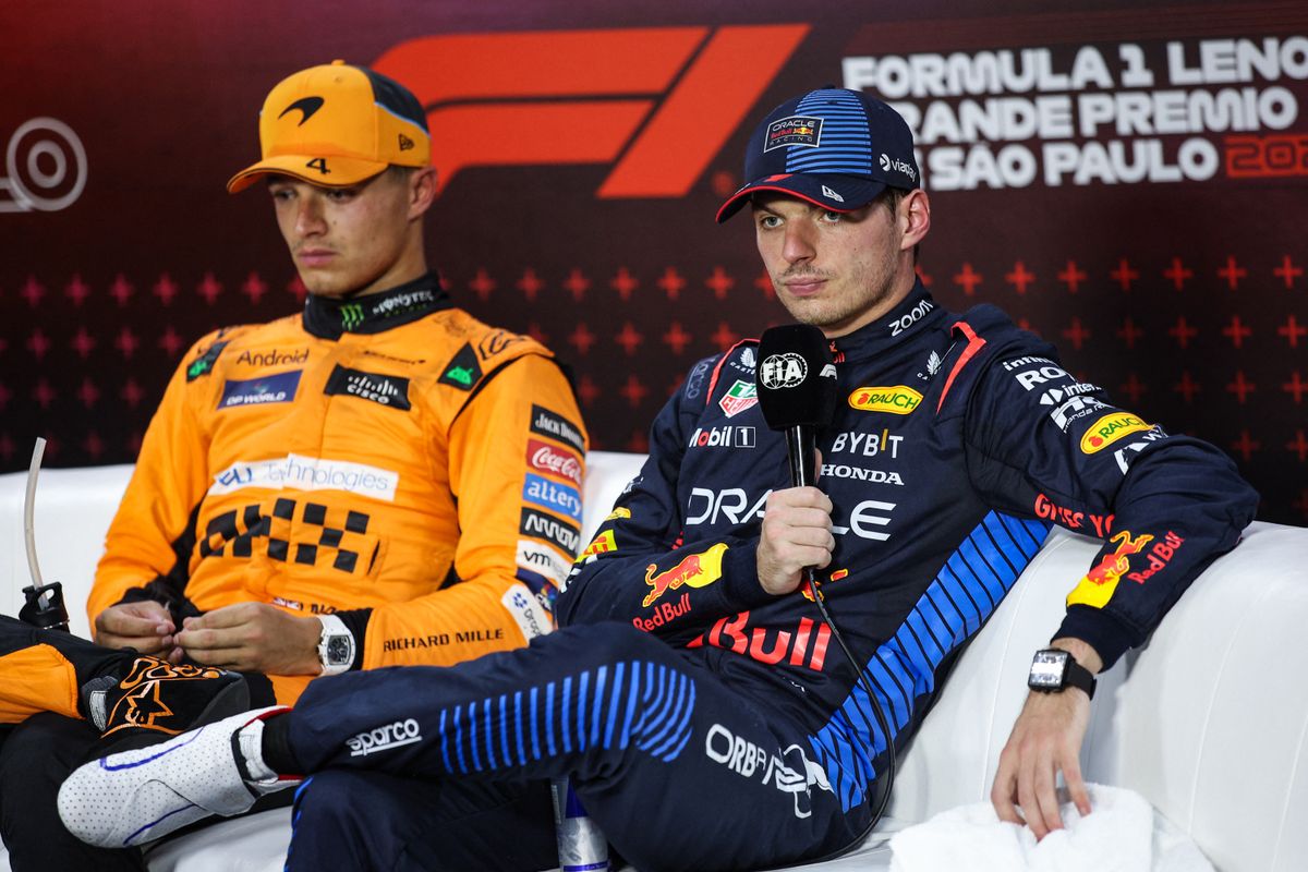 F1 Grand Prix of Brazil Norris (balra) és Verstappen a brazil versenyhétvégén