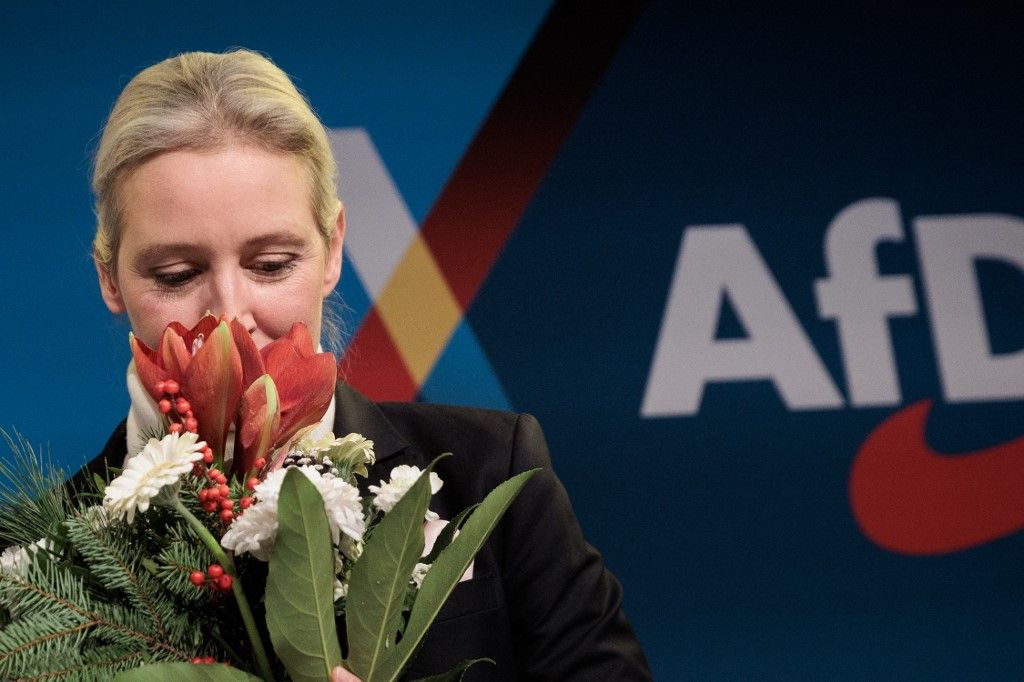 Alice Weidel (AfD)  a párt kancellárjelöltje a bejelentés után