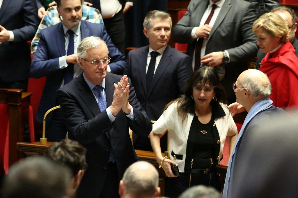 Michel Barnier francia miniszterelnök után Macron elnök is bukhat? (Fotó: AFP)