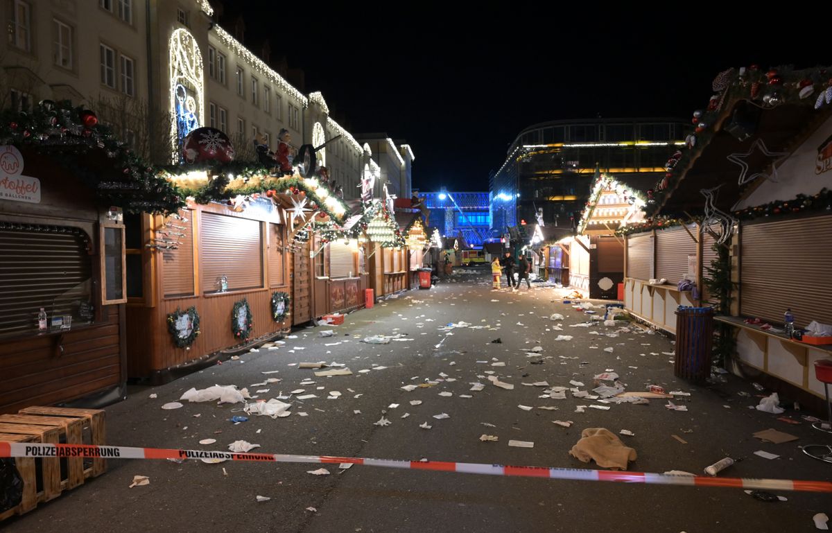 Car drives into crowd at Magdeburg Christmas market