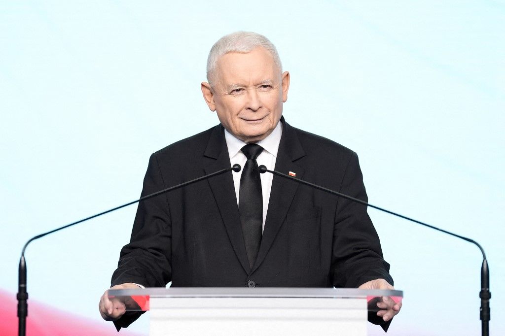 Jaroslaw Kaczynski a lengyel Jog és Igazságosság Párt elnöke