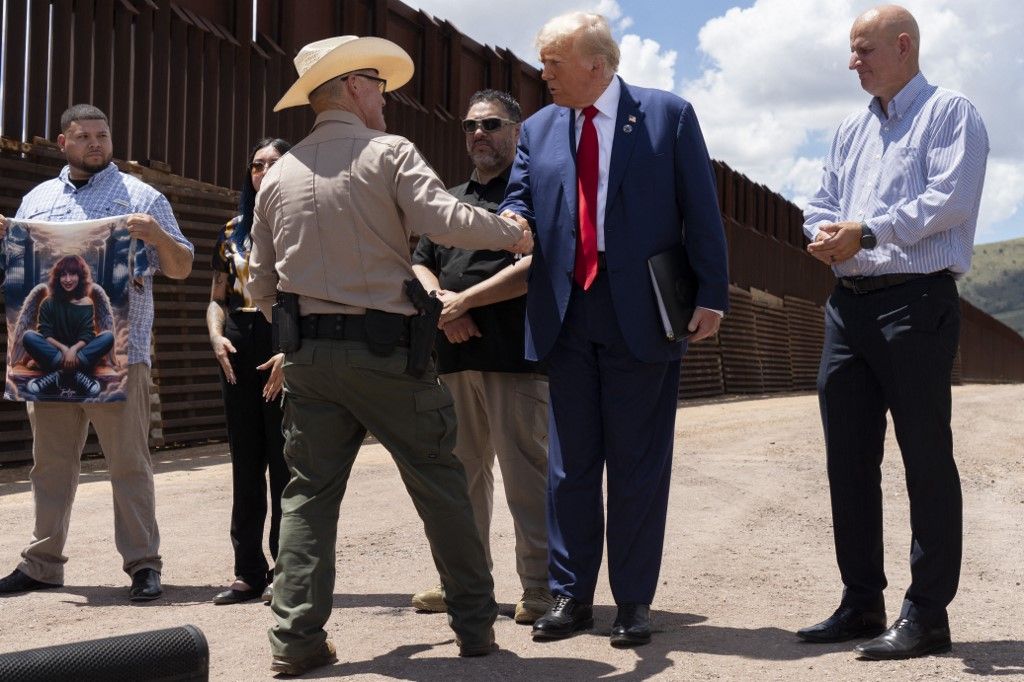 Trump kampánya során az amerikai-mexikói határon az arizonai Cochise megyében