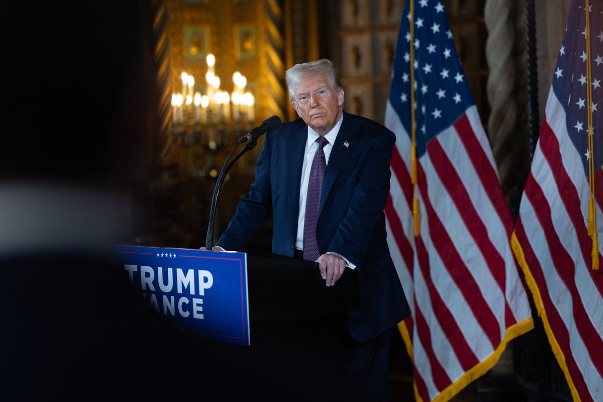 President-Elect Trump Holds Press Conference At Mar-A-Lago