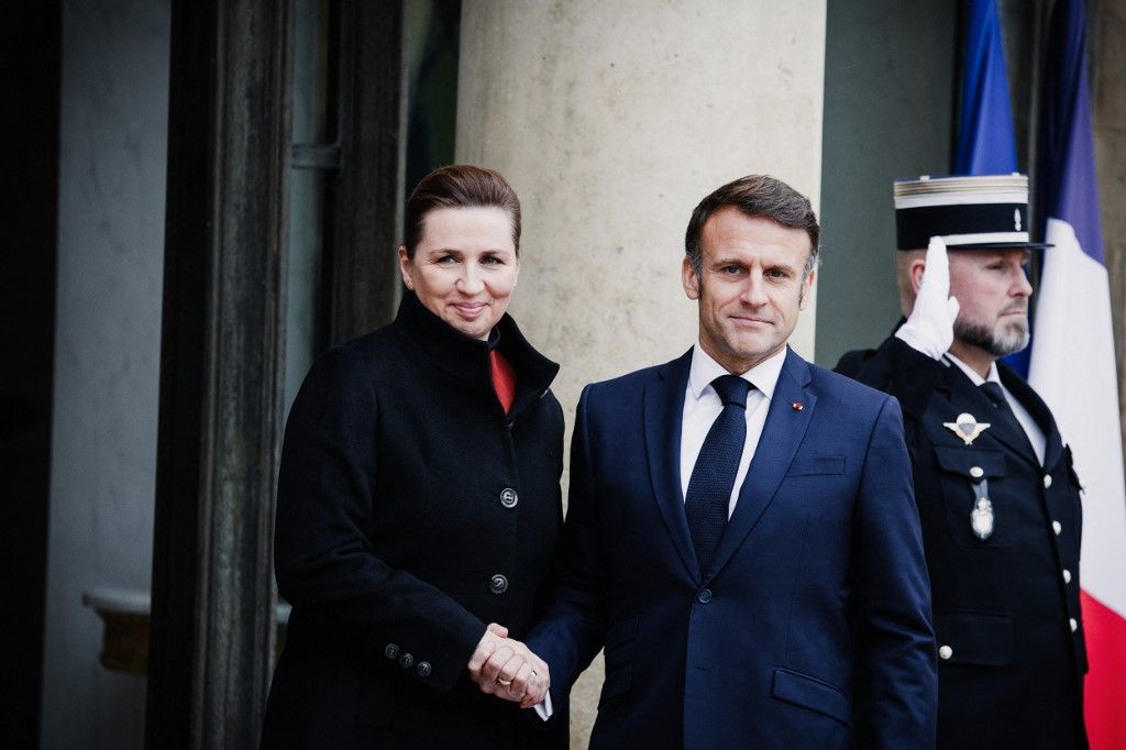 Mette Frederiksen dán miniszterelnök látogatása Emmanuel Macron francia elnöknél