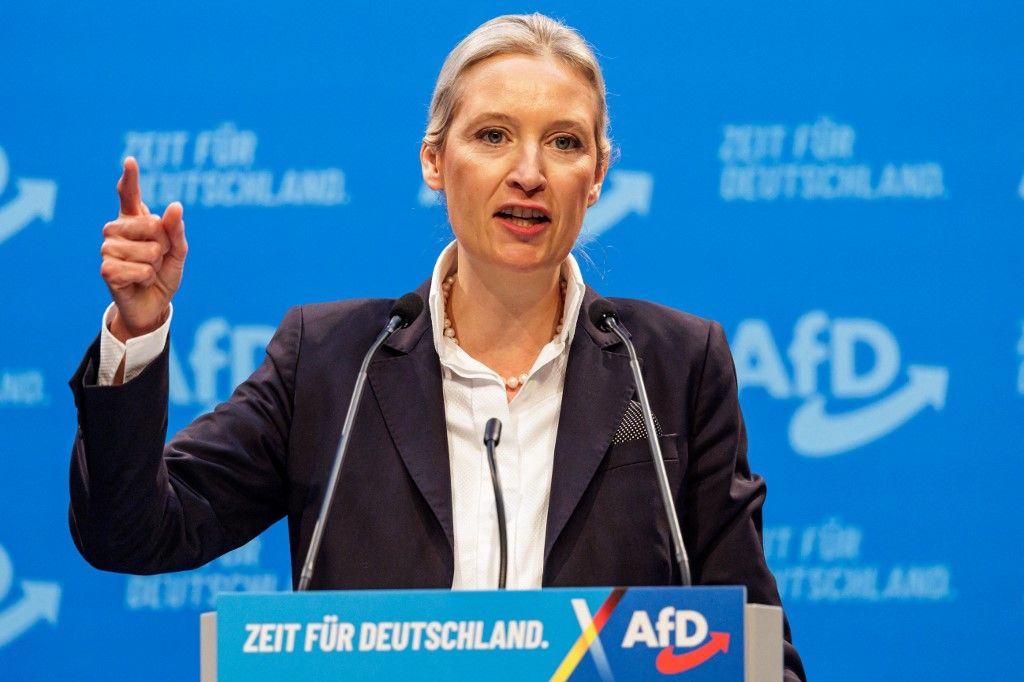 Alice Weidel, a német Alternatíva Németországnak (AfD) párt társelnöke és kancellárjelöltje