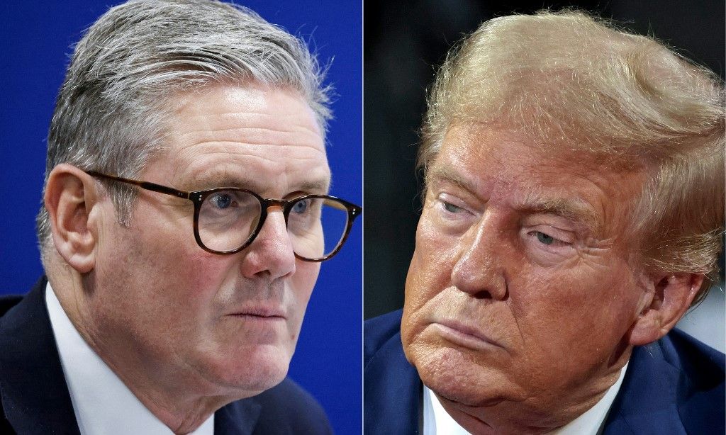 Keir Starmer (B) Nagy-Britannia miniszterelnöke ésDonald Trump amerikai elnök (Fotó: AFP)