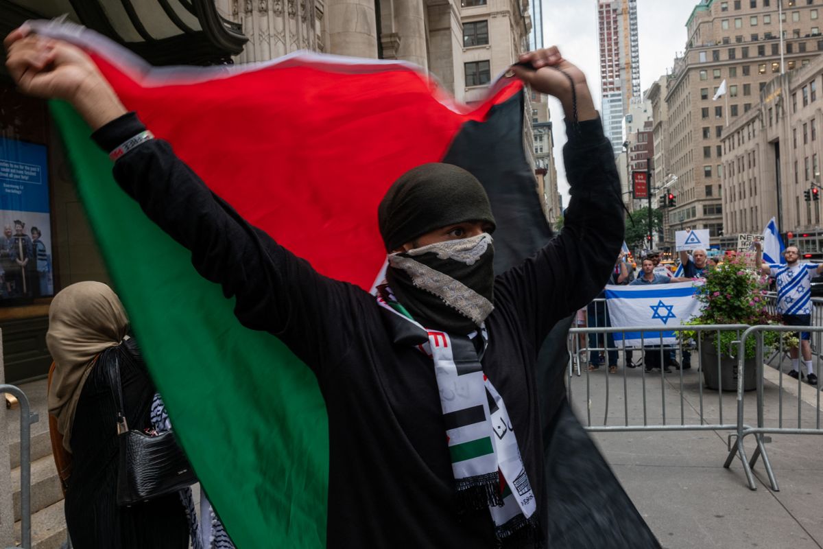 Pro-Palestinian Rally Held At CUNY Grad Center, Days Ahead Of Israeli Prime Minister Netanyahu's Visit To D.C.