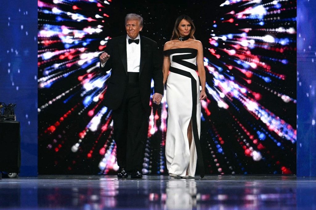 President Trump attends inaugural balls