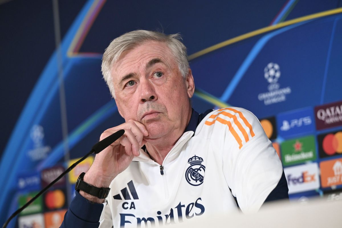 Carlo Ancelotti a Real Madrid keddi sajtótájékoztatóján