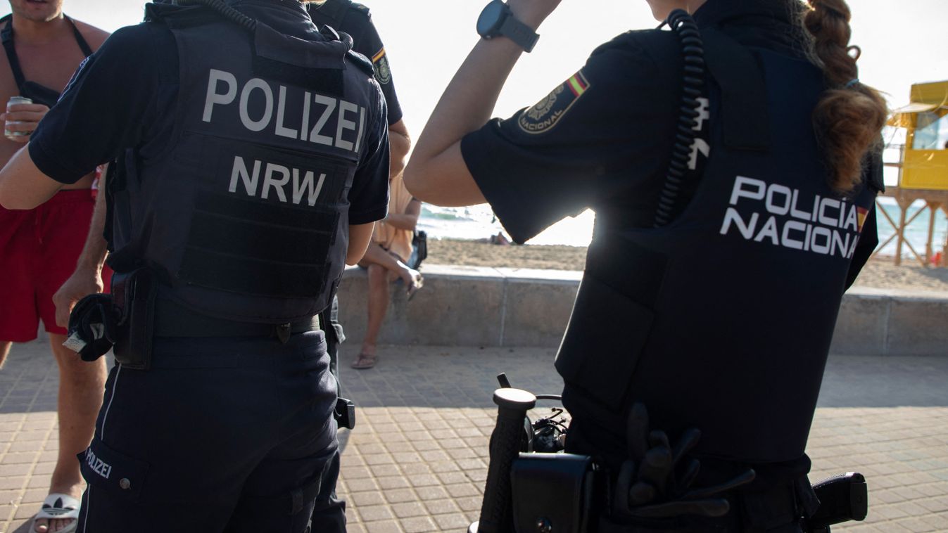 Police patrol on Mallorca