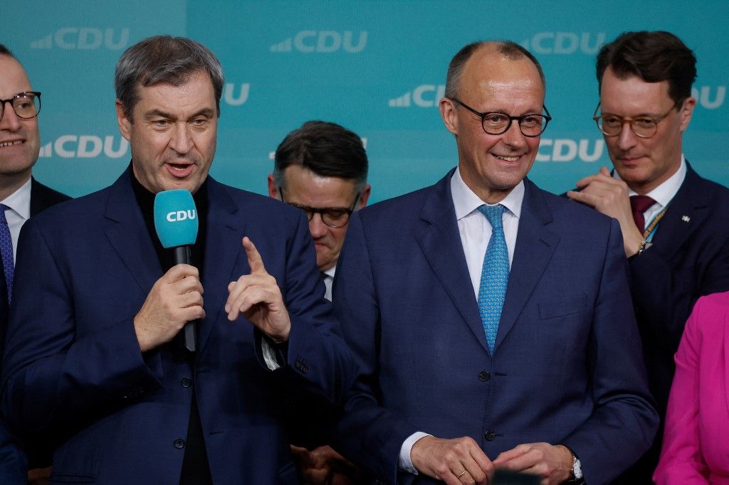 Electoral evening of Germany's conservative Christian Democratic Union (CDU) party