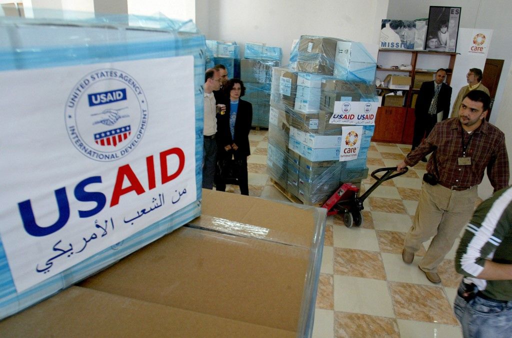 A USAID alkalmazottai 2006. május 10-én (Fotó: AFP)