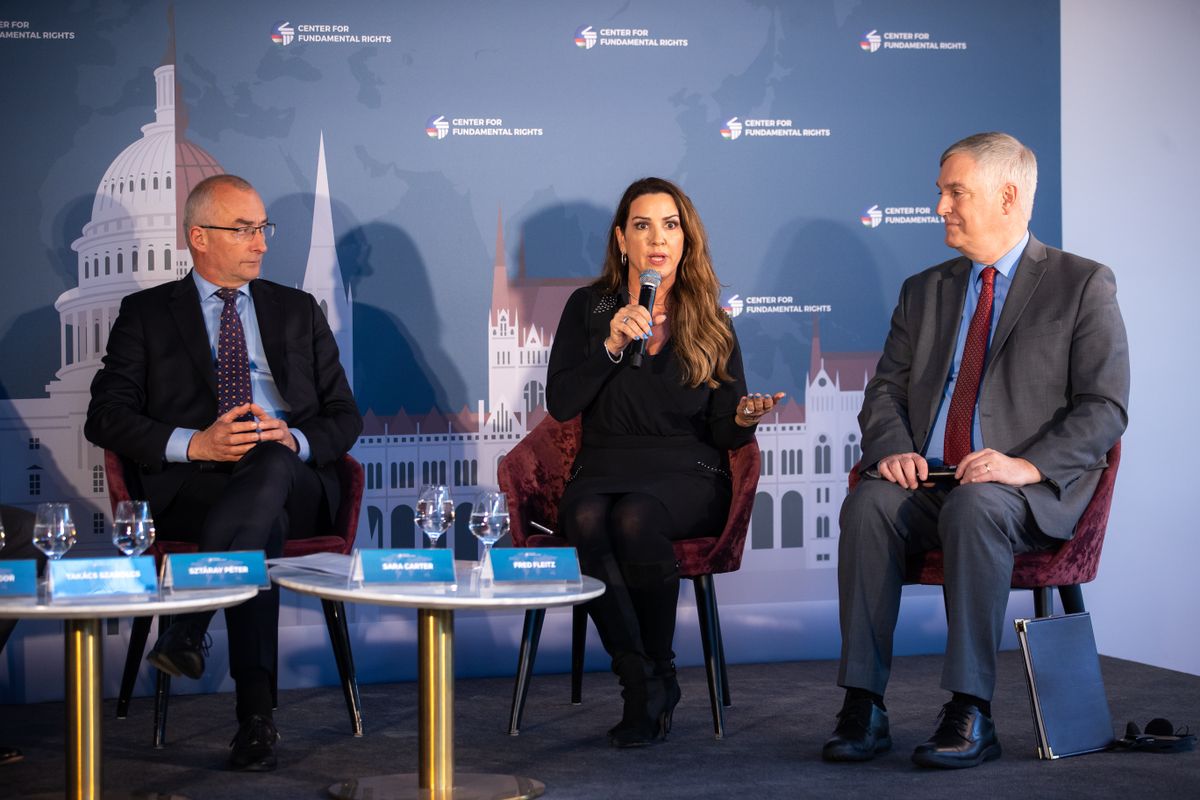 Fred Fleitz az Alapjogokért Központ  Peace Through Strength: The World Aligns with Trump and Hungary elnevezésű konferenciáján vett részt.