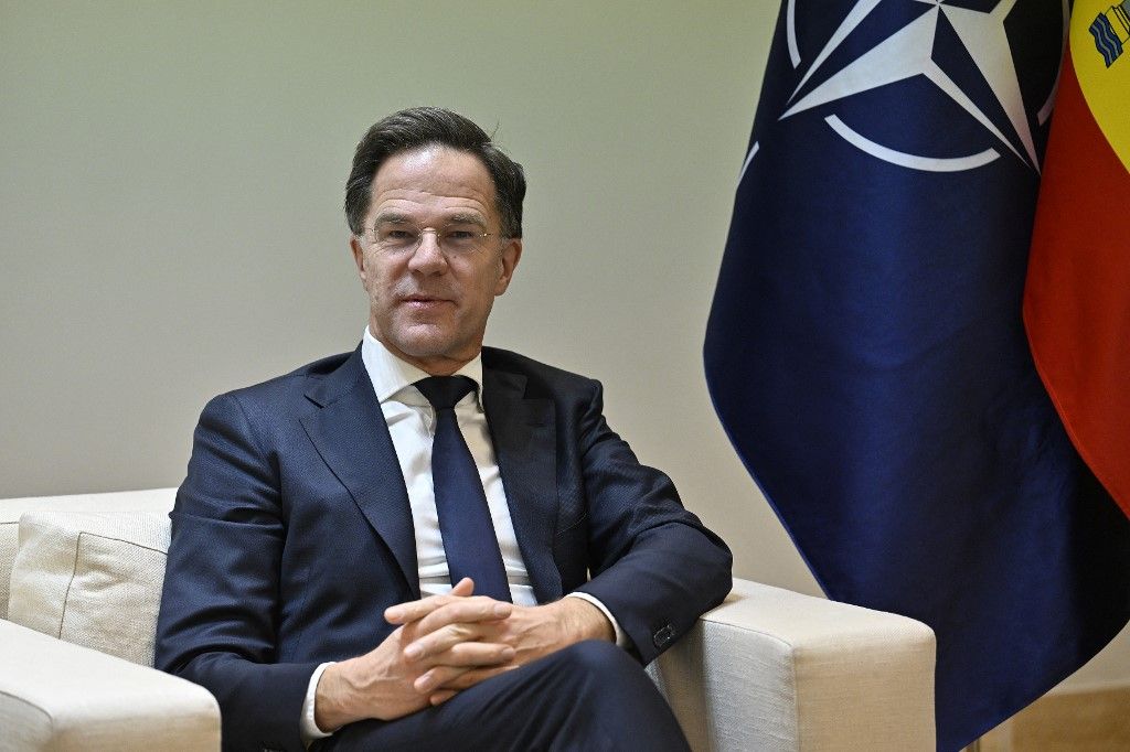 Mark Rutte NATO-főtitkár szerint fegyverkezni kell. Világháború jöhet? (Fotó: AFP)