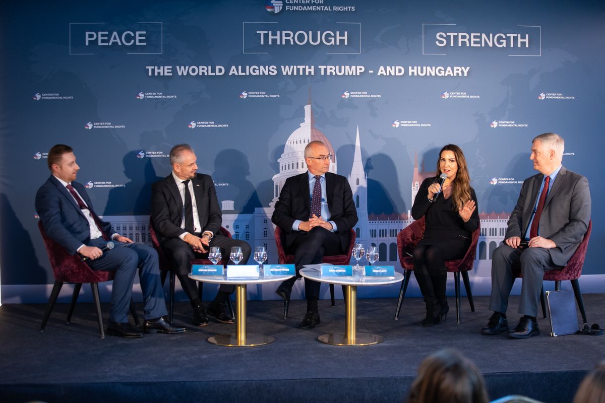 Fred Fleitz az Alapjogokért Központ  Peace Through Strength: The World Aligns with Trump and Hungary elnevezésű konferenciáján vett részt.