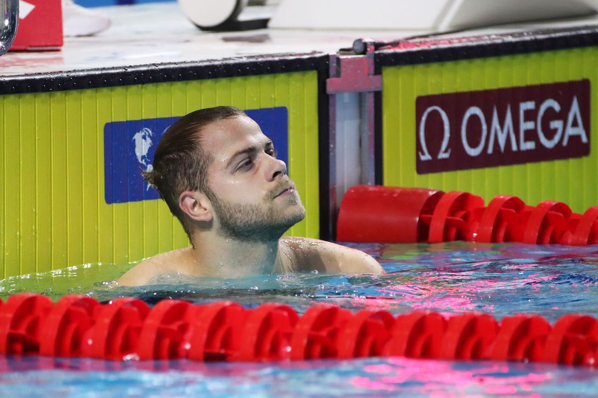 Budapest 20211008 Úszó VK  előfutam foto Tumbász Hédi TUM Nemzeti Sport  a képen Kenderesi Tamás úszás