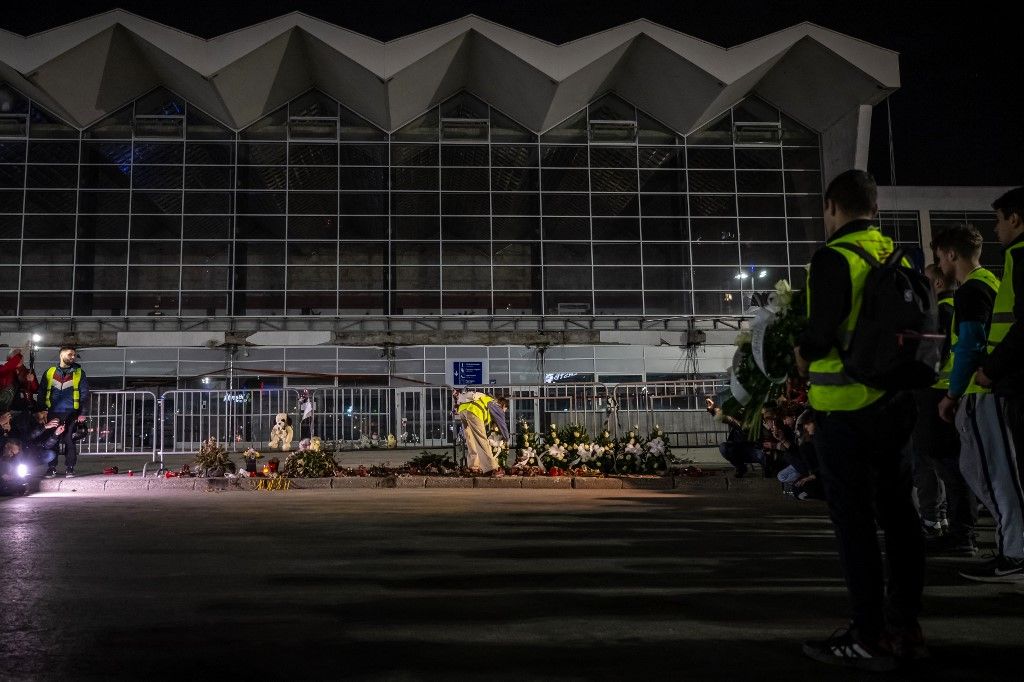 Tüntetés és tisztelgés a tragédia évfordulóján (Fotó: AFP)