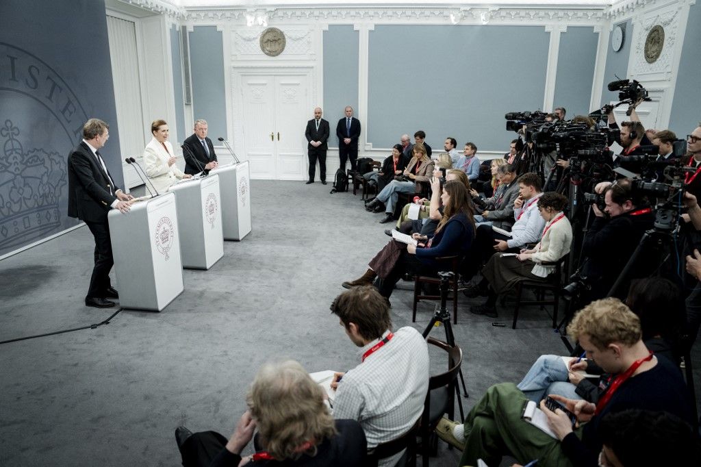 DENMARK The government holds a press conference on strengthening the military's combat power