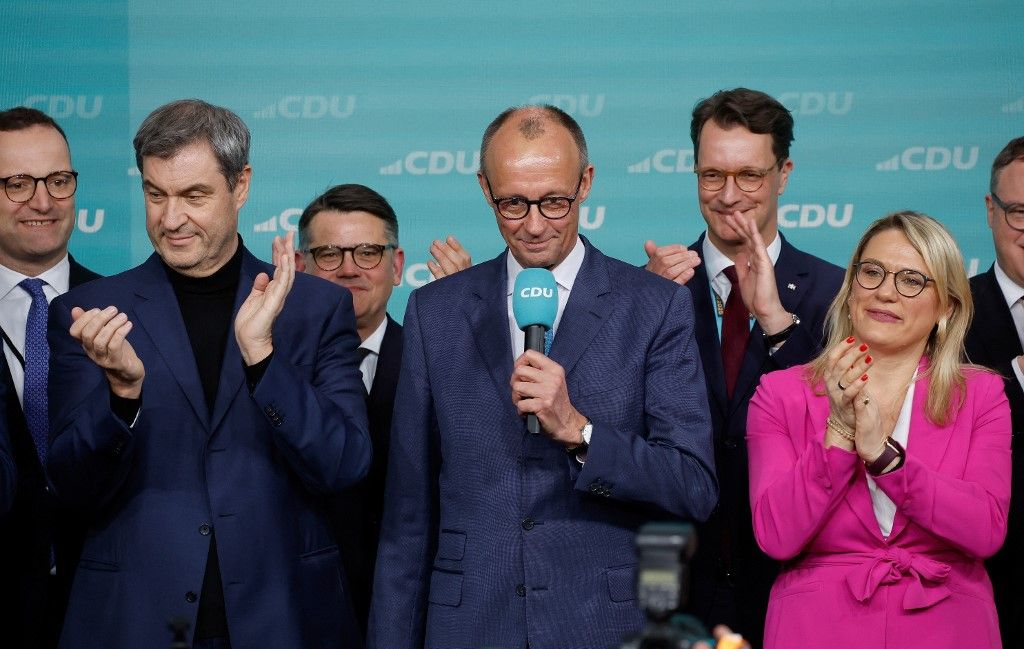 Electoral evening of Germany's conservative Christian Democratic Union (CDU) party