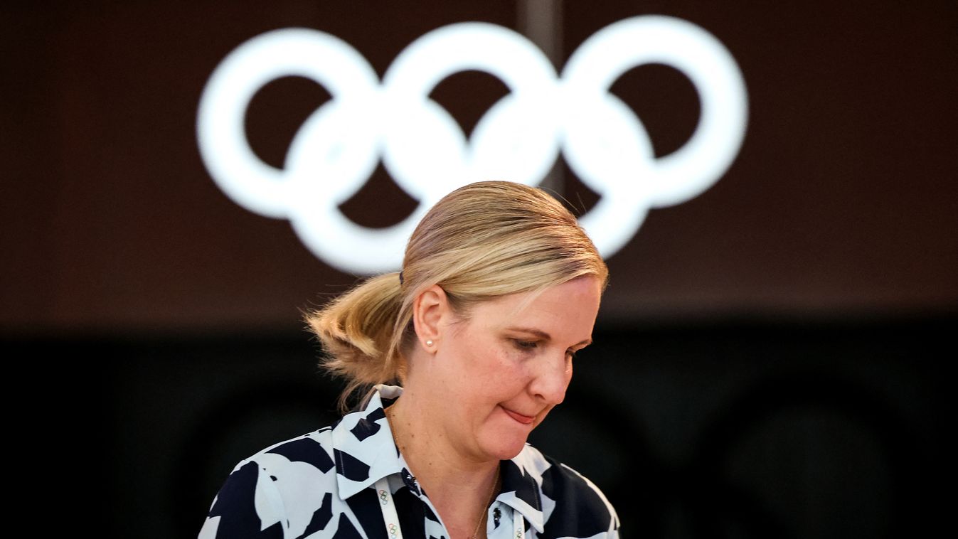 (250319) -- COSTA NAVARINO, March 19, 2025 (Xinhua) -- Candidate to the presidency of the International Olympic Committee (IOC) Kirsty Coventry is seen before the 144th International Olympic Committee (IOC) session in Costa Navarino, Athens, Greece, March